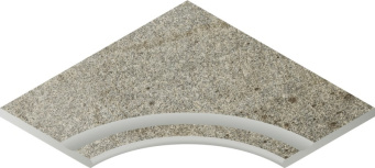 Бортик Нордика Сильвер 60x60 с выемкой угловой закругленный (620090001058)