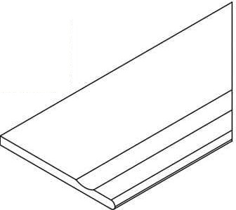 Бортик Фоссил Пьюр 30x120 с выемкой закругленный правый (620090001417)