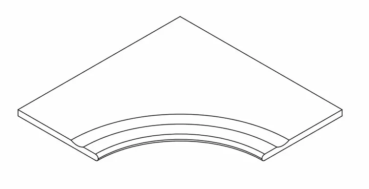 Бортик Магма Минерал 30x60 с выемкой закругленный (620090001345)