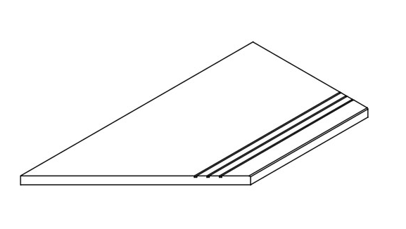 Бортик Магма Сильвер 30x60 грип левый (620090001386)